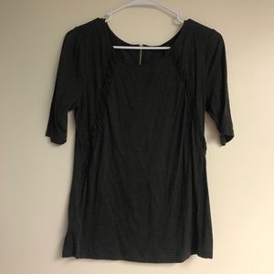 Ann Taylor Dressy Dark Grey Top